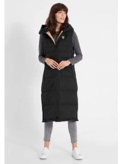 Blitzangebot 🎁 Bekleidung Derbe Lange Weste Vestholm Long In Black/caramel Günstig Kaufen ⌛ -Damen Thermojacke Verkäufe derbe lange weste vestholm long in black caramel 2