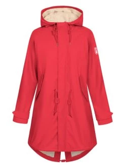 Bestpreis 🎁 Outdoor & Sport Derbe Regenjacke Tidaholm In Red/off White Günstig Kaufen 💯