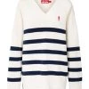 Bestpreis 😉 Bekleidung Derbe Strickpullover Kippes Striped In Off White/navy Günstig Kaufen ⌛ -Damen Thermojacke Verkäufe derbe strickpullover kippes striped in off white navy