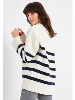 Bestpreis 😉 Bekleidung Derbe Strickpullover Kippes Striped In Off White/navy Günstig Kaufen ⌛ -Damen Thermojacke Verkäufe derbe strickpullover kippes striped in off white navy 3