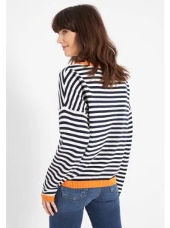 Angebote 👏 Bekleidung Derbe Strickpullover Moin Striped In Navy/sun Orange Günstig Kaufen 👏 -Damen Thermojacke Verkäufe derbe strickpullover moin striped in navy sun orange 3