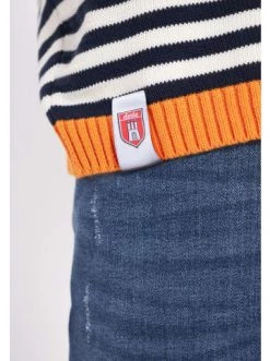 Angebote 👏 Bekleidung Derbe Strickpullover Moin Striped In Navy/sun Orange Günstig Kaufen 👏 -Damen Thermojacke Verkäufe derbe strickpullover moin striped in navy sun orange 6