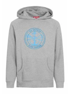 Brandneu 😉 Outdoor & Sport Derbe Sweatshirt Zobel GOTS IC In Grey Melange/brilliant Blue Günstig Kaufen 🤩