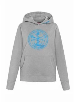 Brandneu 😀 Outdoor & Sport Derbe Sweatshirt Zope GOTS IC In Grey Melange/brilliant Blue Günstig Kaufen 😀