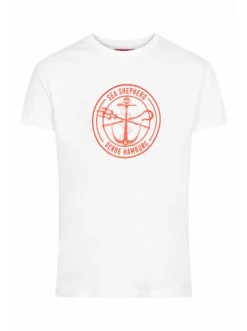 Auslauf 👍 Bekleidung Derbe T-Shirt Barsch Mono GOTS IC In White/cherry Tomato Günstig Kaufen ⭐